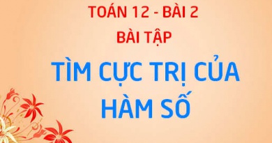 Bài tập Tìm Cực trị (Cực đại, Cực tiểu) của hàm số - Giải tích 12 bài 2